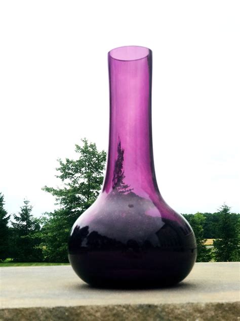 Artisan Handmade Dark Purple Blown Glass Vase Using Etsy