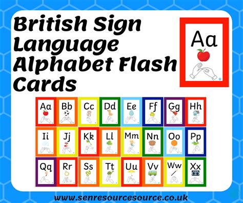 British Sign Language Alphabet Flash Cards Sen Resource Source