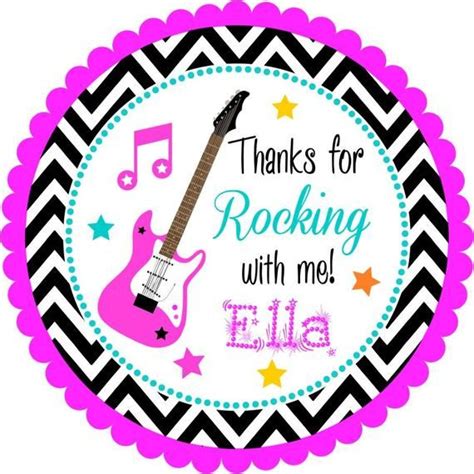 Rock Star Stickers Guitar Stickers Guitar Personalized Stickers Or