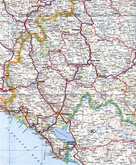 Montenegro map from openstreetmap project. BEAUTIFUL CARTOGRAPHY image by Matthew Davenport ...