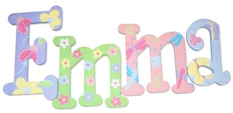 Girly Girl Emma Painted Wall Letters