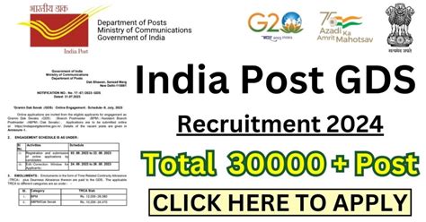 India Post Gds Recruitment Notification Eligibility Criteria And