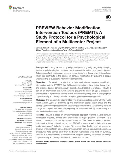 To enhance students' understanding of behavior modification and. 👍 Behavior modification project papers. Research Paper for ...