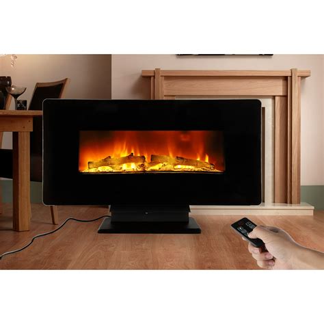 Zimtown Adjustable Electric Wall Mount And Free Standing Fireplace Heater
