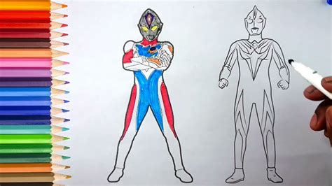 Menggambar Dan Mewarnai Ultraman Decker Ultraman Cosmos Terbaru 2023