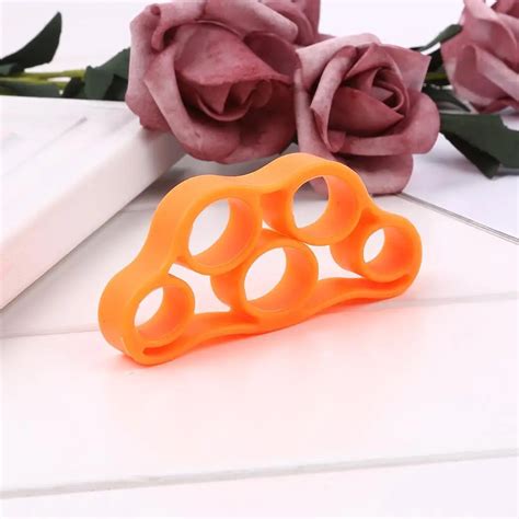 1pcs silicone finger gripper strength trainer resistance band hand grip wrist yoga stretcher