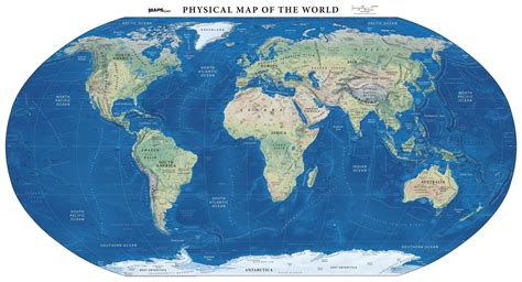 Physical Map Of The World Land Cover