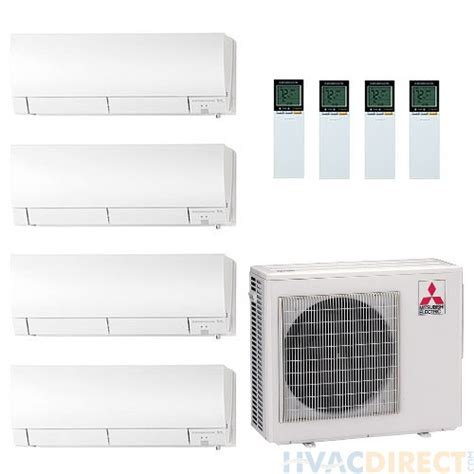 Btu Seer Mitsubishi Quad Zone Heat Pump System