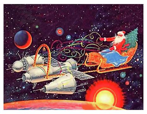 Space Santa Claus Mixed Media By Long Shot Fine Art America