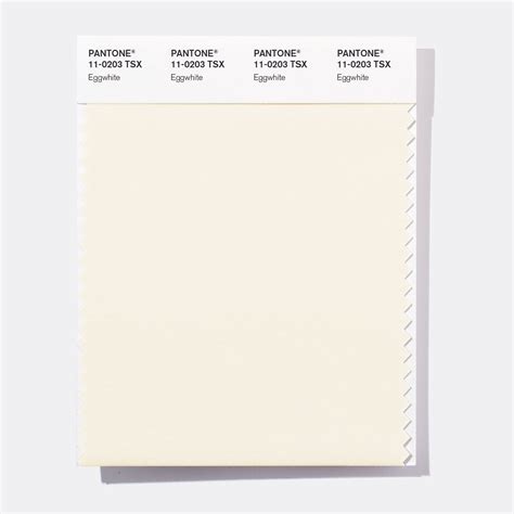 Pantone 11 0203 Tsx Eggwhite Polyester Swatch Card Design Info