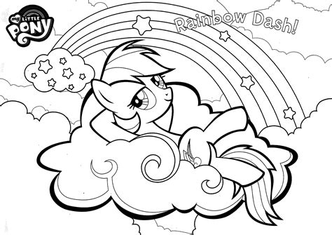 Rainbow Dash Coloring Page My Little Pony Rainbow Dash Colouring