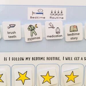 My Bedtime Routine Reward Chart With Evening Routine Visuals And A Star Chart Autism ADHD SEN