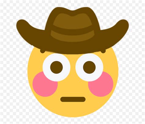 Flushedcowboy Clown Emoji With Cowboy Hat Flushed Emoji Free