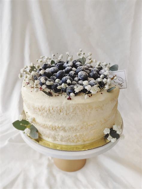 Blueberry Naked Cake Icake Custom Birthday Cakes Shop Melbourne
