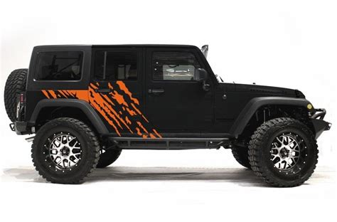 Jeep Wrangler Rubicon Custom Vinyl Graphics Decal Wrap Kit 2007 2016