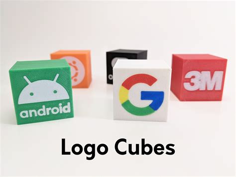 Personalized 3d Printed Logo Cubes Etsy