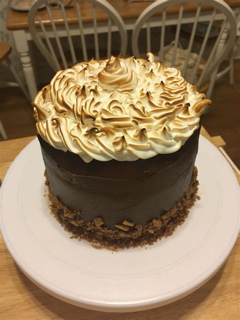 Smores Cake Per Recipe From The Preppy Kitchen The Blowtorch Worked