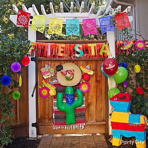Mexican Party Entrance Decorating Ideas Party City Party City Mexican Party Theme Fiesta