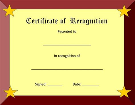 Free Printable Blank Award Certificate Templates Creative Professional Templates