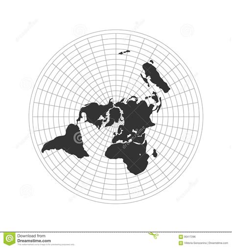 Flat Earth Map Logo Vector Illustration Stock Vector Illustration