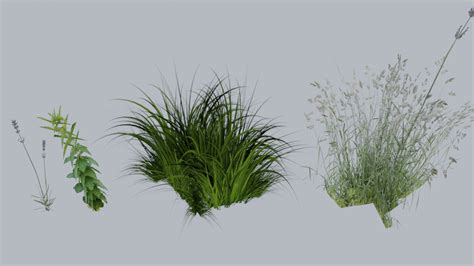 Low Poly Grass Pack 3d Model Turbosquid 1414699