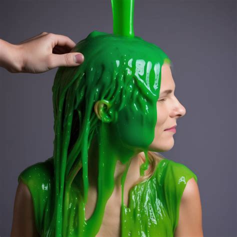 woman green slimed profile view 14 by theslimer on deviantart