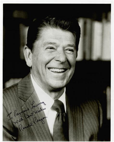 President Ronald Reagan Autographed Inscribed Photograph