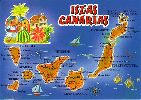 Gran Canaria Island Map Postcard Hot Sex Picture