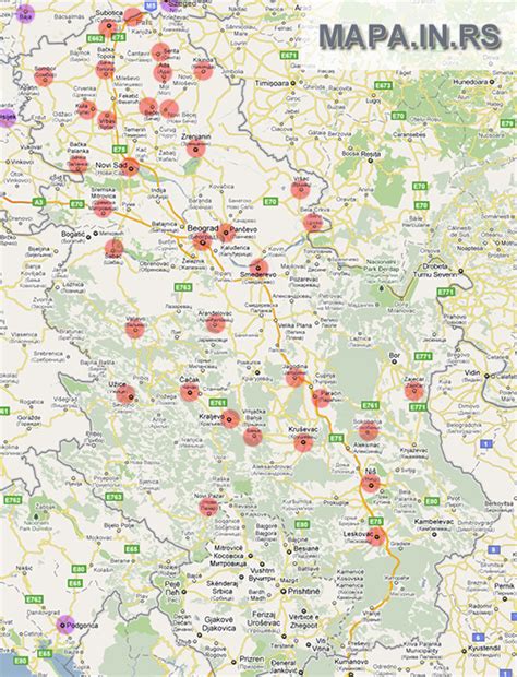Mapa Srbije Gradovi Gugl Mapa