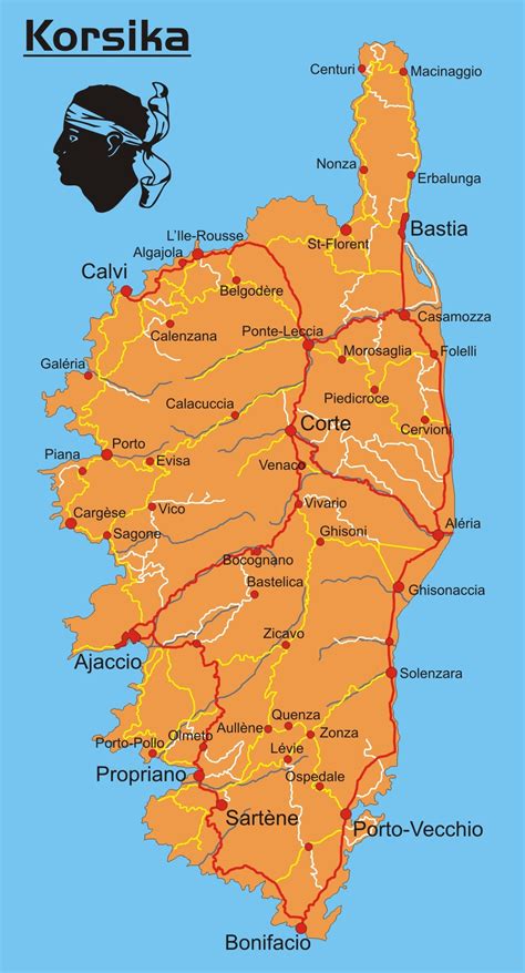 Map Of Corsica Overview Map Online Maps And