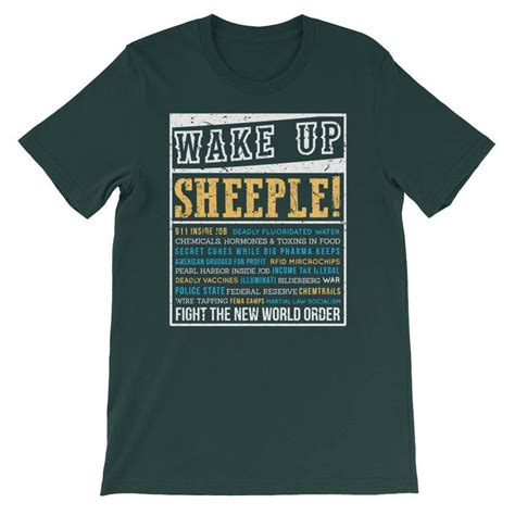Conspiracy Theory Shirt Wake Up Sheeple Fight The New World Etsy