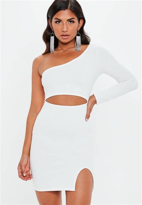 Buy Slinky Seam Free One Shoulder Cut Out Mini Dress In Stock