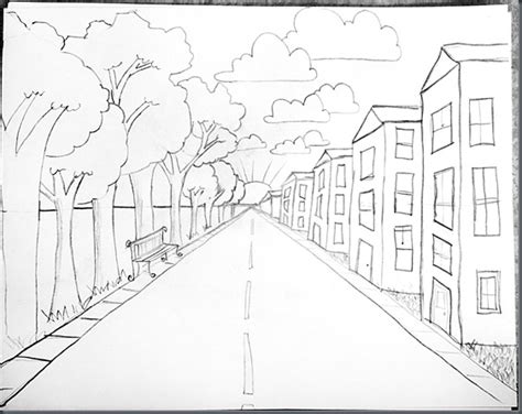 Smart Class Drawing Steps For One Point Perspective