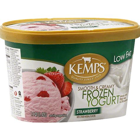Kemps Low Fat Smooth And Creamy Frozen Yogurt Strawberry Ice Cream