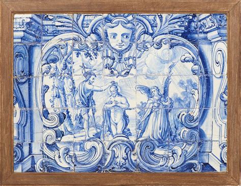 Painel Composto Por Azulejos Portugueses Do S C Xviii Decora O Em Tons De Azul
