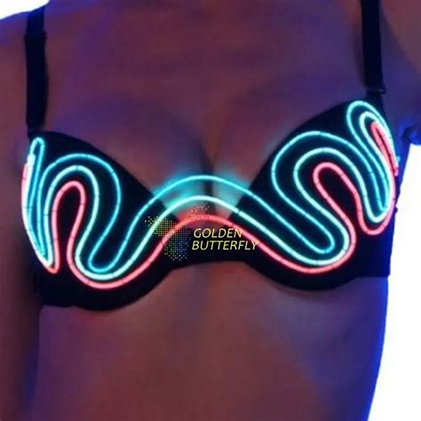 Led Bikini Glowing 2017 Fashion Luminous Bra Costume For Womenladies El Bikini Show Dance Dress