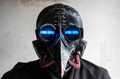 Plague Doctor Mask Halloween Costume Cosplay Led Steam Punk Cyberpunk