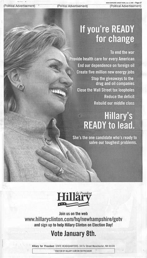 2008 Campaign Newspaper Ads