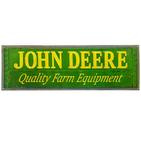 John Deere Quality Farm Equipment Tin Sign Lp67206