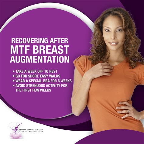 Recovering After Mtf Breast Augmentation Infographic