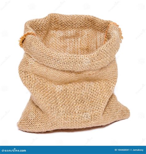 Empty Bag From Sacking Isolated Stock Image Image Of Beige Closeup