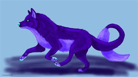 Purple Wolf By Doghmaniart Wolf Purple Animals