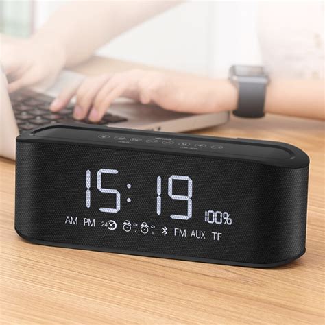 Alarm Clock Biuetooth Speaker Portable Wireless Bluetooth Speaker With