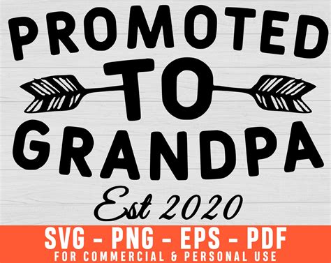 Promoted To Grandpa 2020 Svg Great Grandpa Svg Grandfather Etsy