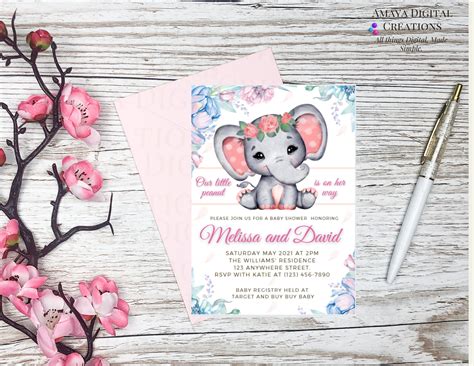 Our Little Peanut Is On Her Way Baby Shower Invitation Etsy