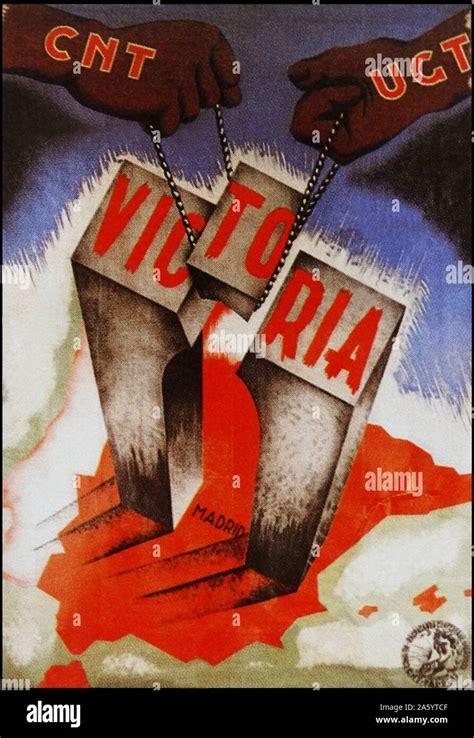 Cnt Anarchist Propaganda Poster During The Spanish Civil War Stock