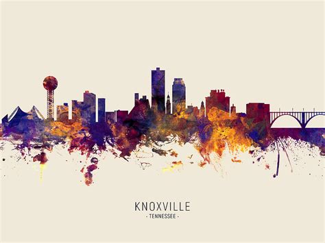 Knoxville Tennessee Skyline Digital Art By Michael Tompsett Fine Art