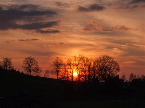 картинки пейзаж природа силуэт облако солнце Восход закат
