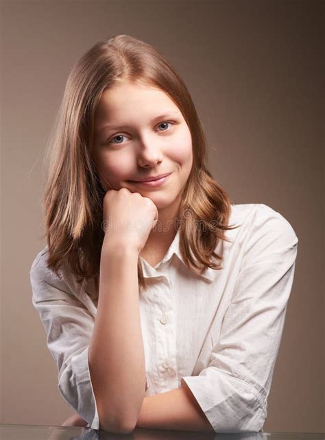 Cute Smiling Teen Schoolgirl Stock Image Image Of Caucasian Lovely 38066969