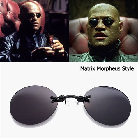 Buy Rimless Men Sunglasses Matrix Morpheus Style Trendy Ultralight Clip Nose